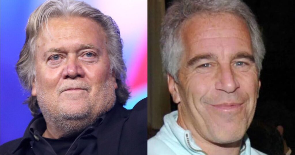 Steve Bannon and Jeffrey Epstein. (Image source: ww3mediaa/x)