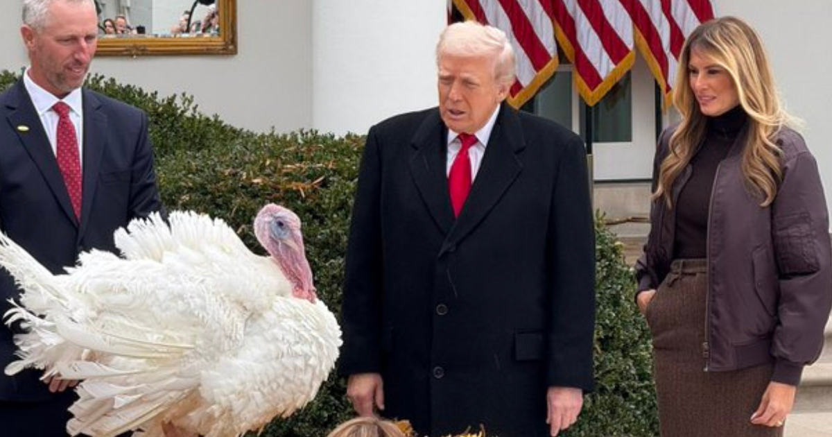 Donald Trump pardons Thanksgiving Turkey