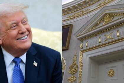 Donald Trump brags about the Oval Office gold embellishments