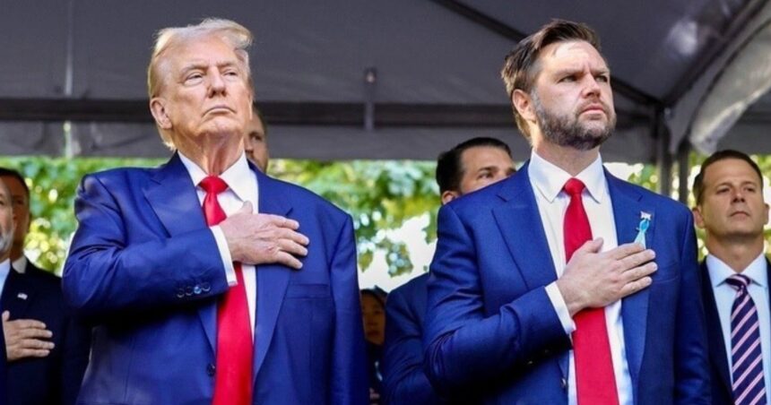 Donald Trump and JD Vance pictured together