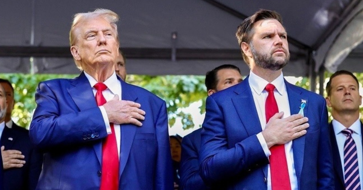 Donald Trump and JD Vance pictured together