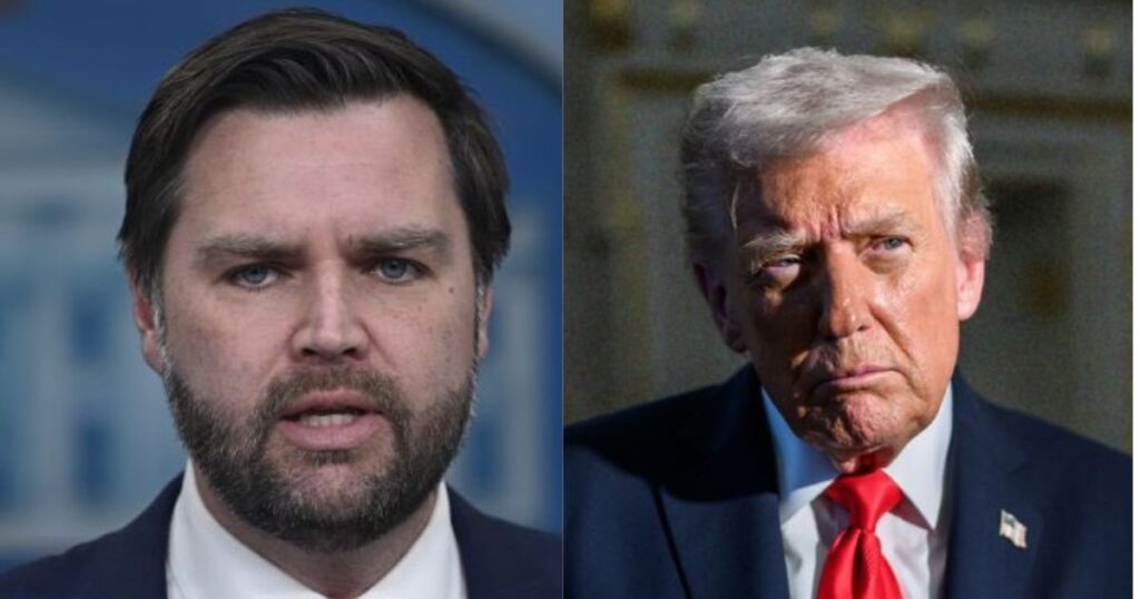 Vice President JD Vance and President Donald Trump. (left- @SavchenkoReview|X.com) and ( right- @WhiteHouse via X.com).