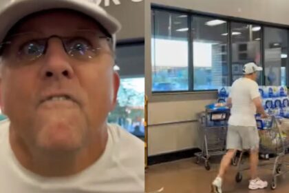 A black woman was abused by a fellow white shopper.