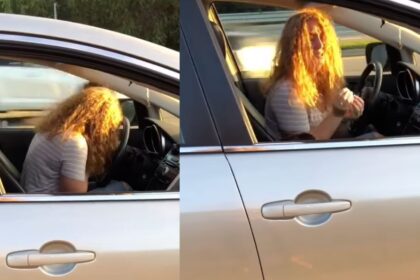 White woman hit black man's car