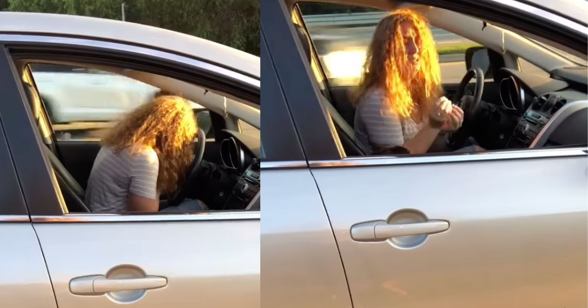 White woman hit black man's car