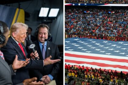 Donald Trump at the Northwest Stadium in Maryland