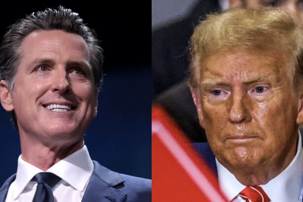 Gavin Newsom and Donald Trump