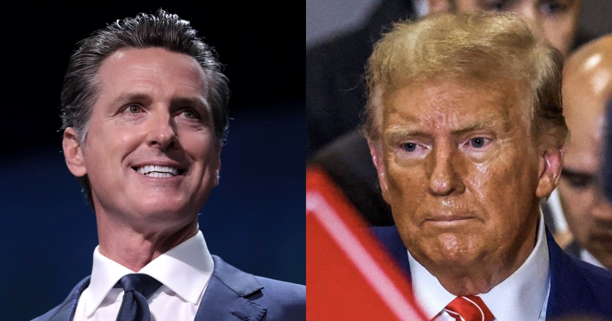 Gavin Newsom and Donald Trump