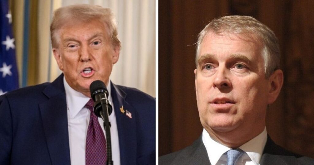 Donald Trump and Andrew Mountbatten Windsor