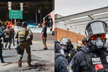 A conservative journalist has filed a lawsuit over alleged assault during a Portland protest outside ICE headquarters. (left- @tarafaul503|X.com) and (right- @hunnybadgermom|X.com).