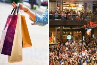 A shopper confronted a kid at the Mall of America (R) after witnessing spit fall from an upper-level balcony