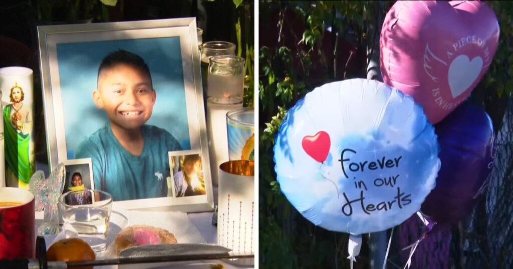 A vigil has marked the site where 11-year-old boy Aiden Torres de Paz was killed in a hit-and-run