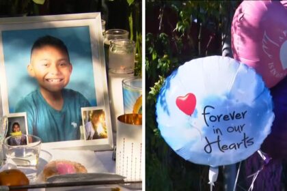 A vigil has marked the site where 11-year-old boy Aiden Torres de Paz was killed in a hit-and-run