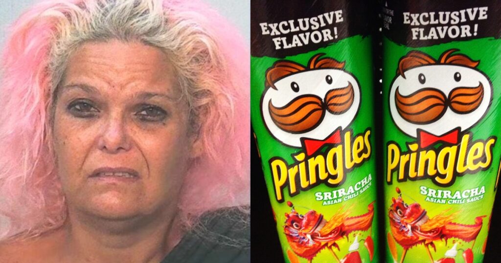 Angie Harlan and a Pringles can