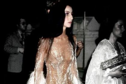 Cher in her naked dress at the Met Gala in the 1970s