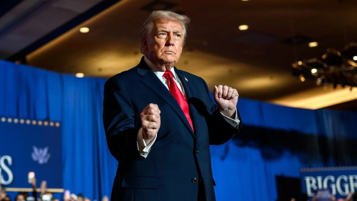 Donald Trump on stage