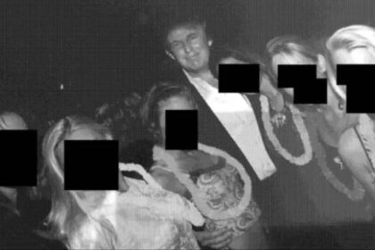 Donald Trump with unidentified women from Epstein files release.