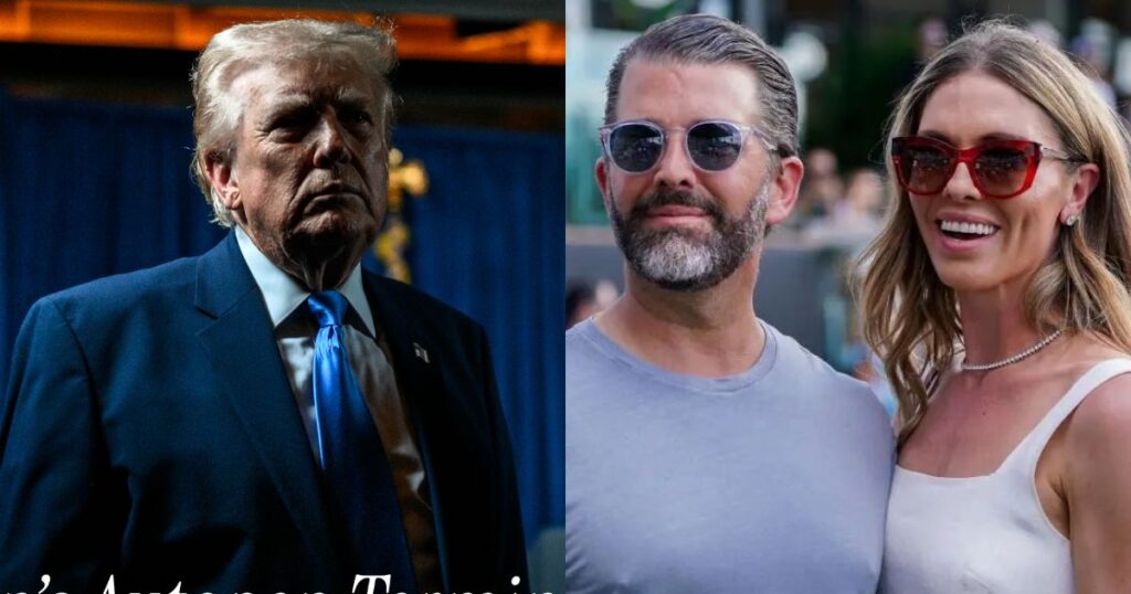 Donald Trump (L), Don Jr. With Bettina Anderson (R)