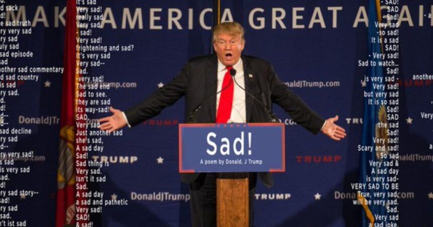 Donald Trump's tariffs backfire as Canadians turn away from coming to U.S for holidays. (Image credit: @BuzzFeedNews|X.com).