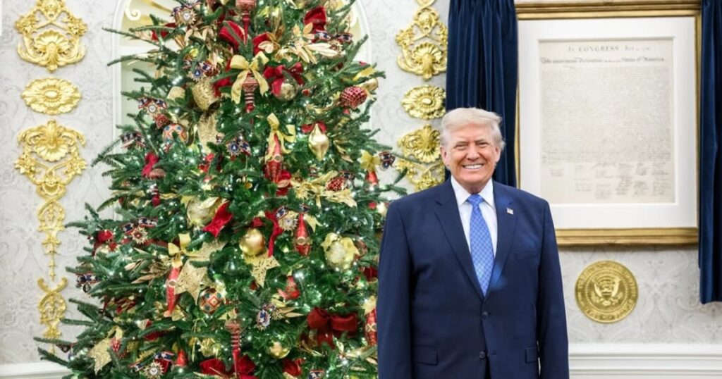 Donald Trump is Christmas ready and how.