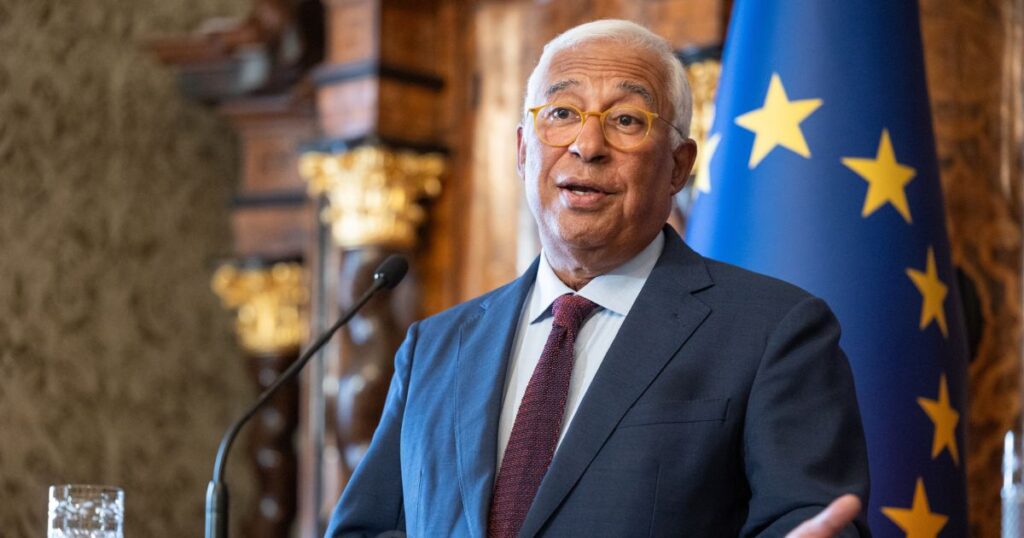 European Council President António Costa speaking