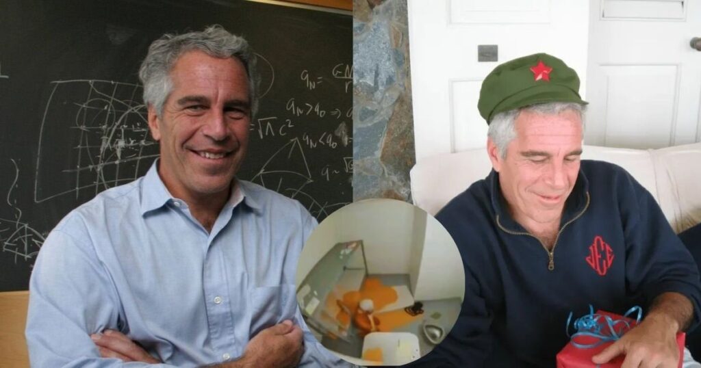 Fake footage linked to Jeffrey Epstein's jail cell emerges in the newly files dump, Netizens curious. (left- @NoLimitGains|X.com) and ( right- @PanAmPost_es|X.com).