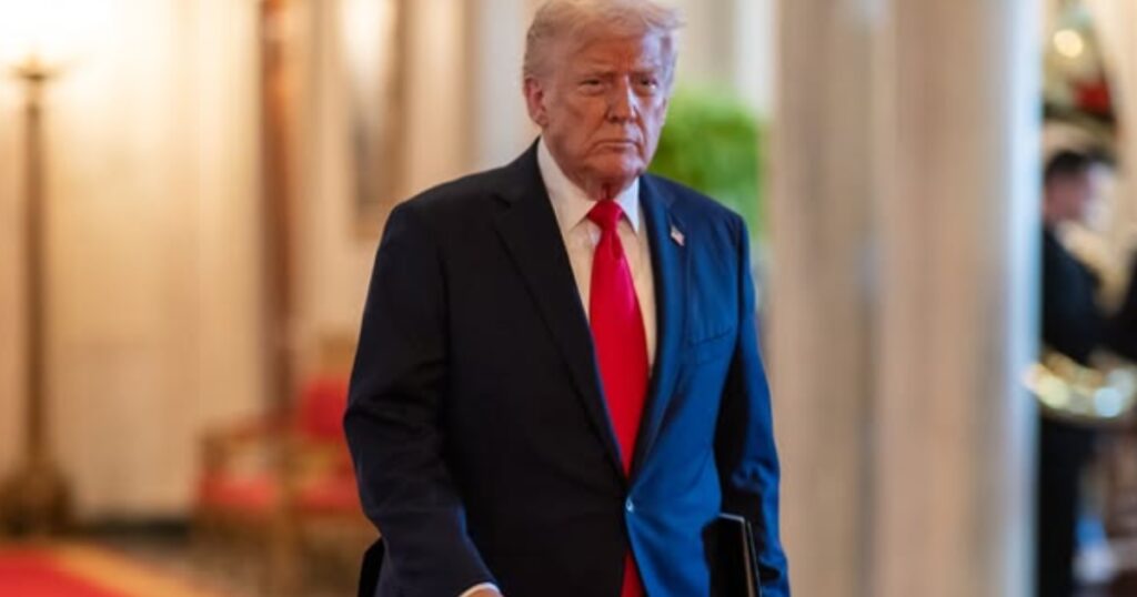 Donald Trump pictured at the White House.