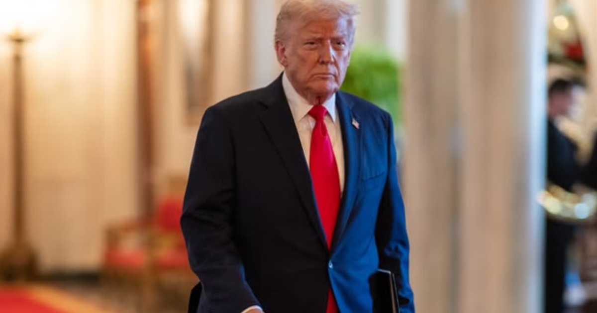 Donald Trump pictured at the White House.