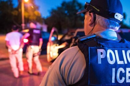 ICE Officials arrest a woman for allegedly spitting on them