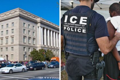 IRS headquarters in Washington, DC, is having a controversial time over sharing taxpayer data with ICE