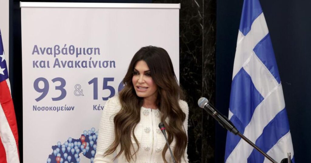 Is Kimberly Guilfoyle’s transfer to Greece a deliberate move to keep her away from the MAGA circle Let's find out! (Image Credits: @AdonisGeorgiadi- via X.com).