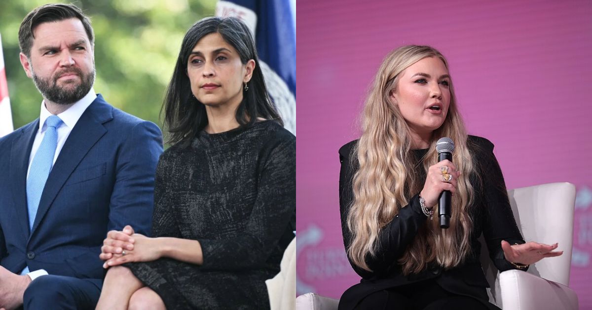 JD Vance and Erika Kirk’s viral photo fuels fresh rumors of strain in the VP’s marriage to Usha Vance. (left- @AFpost|X.com) and ( right- by Gage Skidmore- via Flickr).