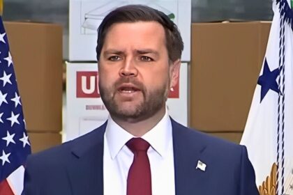 JD Vance at a Pennsylvania event addressing media criticism and conspiracy theory claims