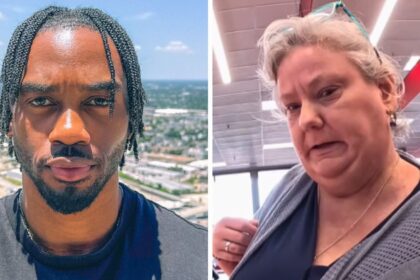 former NFL player filmed one of his kindness-influencer videos inside a Target store when the conversation with this woman takes a turn