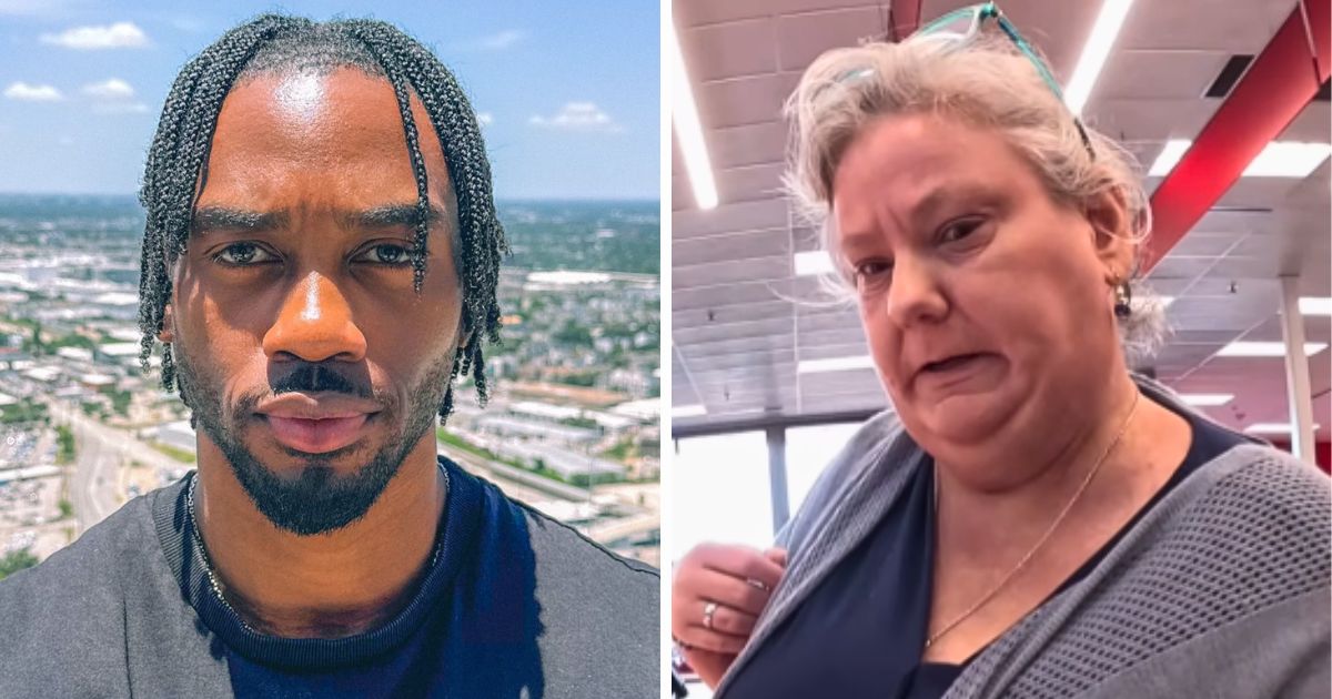 former NFL player filmed one of his kindness-influencer videos inside a Target store when the conversation with this woman takes a turn