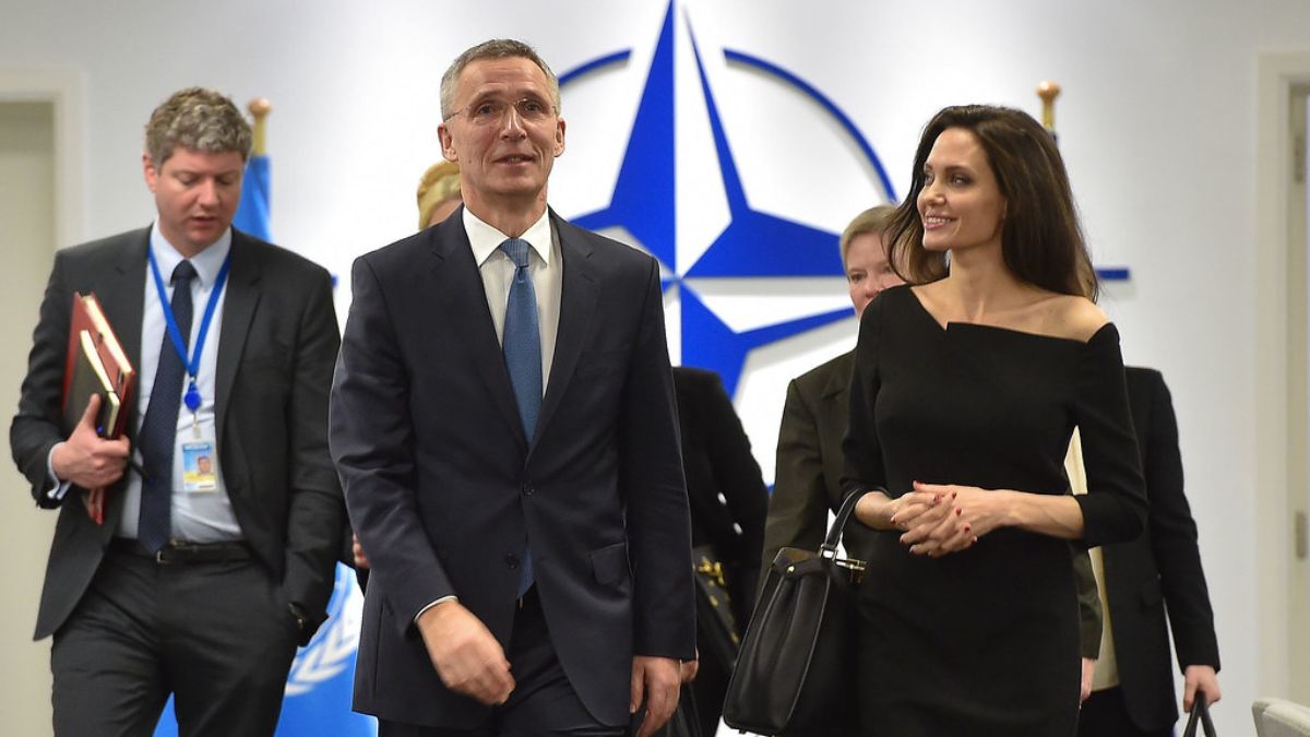 Angelina Jolie at NATO