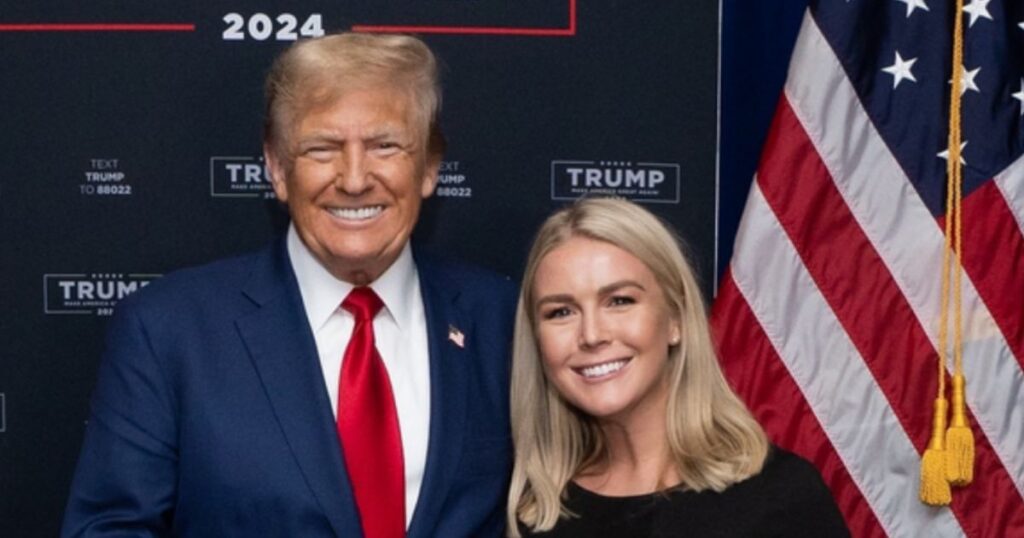 Karoline Leavitt and Donald Trump share a warm, cordial relationship marked by mutual support. Image via Instagram / karolineleavitt).