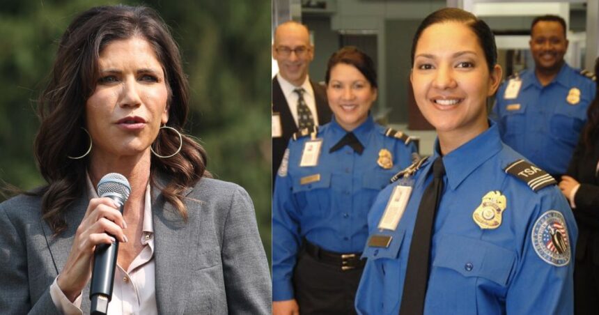 Kristi Noem is giving checks to TSA agents