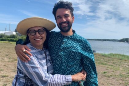 Mira Nair with son Zohran Mamdani.