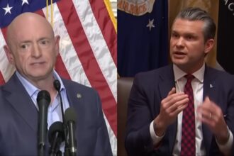 Mark Kelly and Pete Hegseth