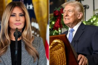 Melania Trump's blank stare while Donald Trump talks