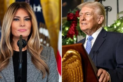 Melania Trump's blank stare while Donald Trump talks