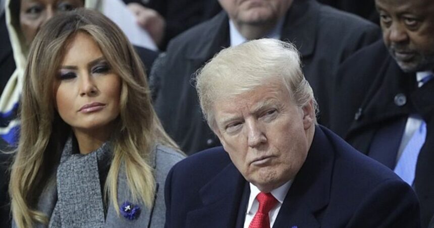 Melania and Donald Trump’s fake PDA moment