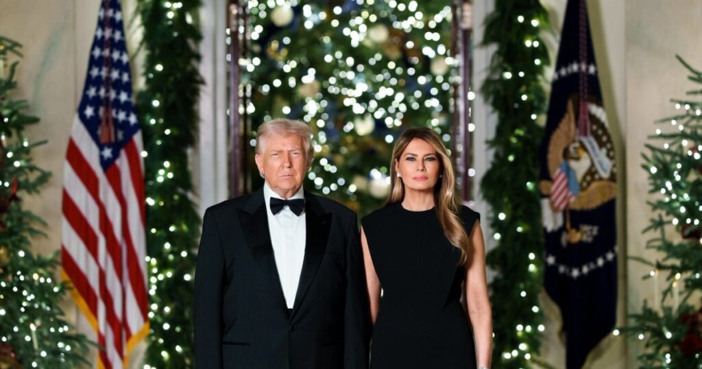Donald and Melania Trump are Christmas ready.