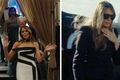 Melania Trump and Donald Trump in a still from her documentary