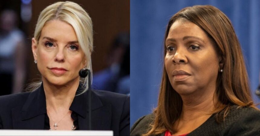 Pam Bondi and Letitia James
