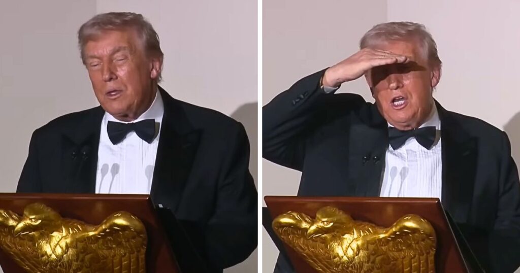 President Donald Trump delivers remarks at the Congressional Ball at the White House on Dec. 11, 2025.