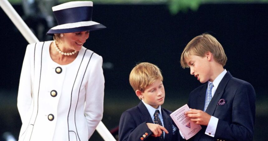 Princess Diana with William and Harry