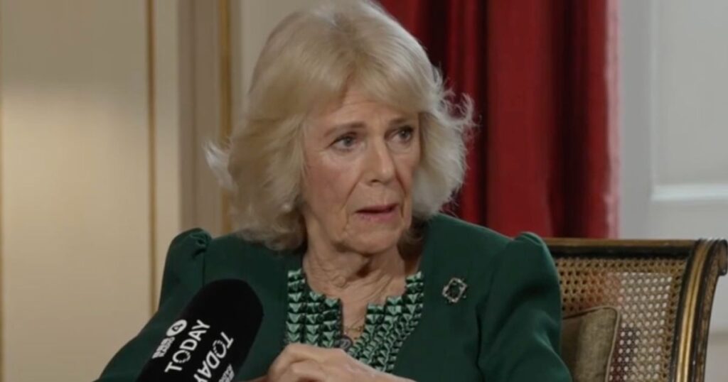 Queen Camilla recalled her assault on a train from when she was a teenager.