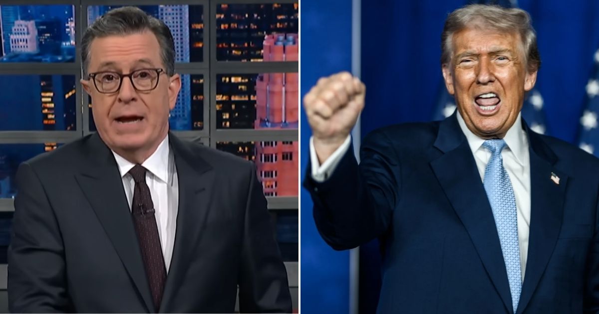 Stephen Colbert would slip into Donald Trump's shoes for a day.
